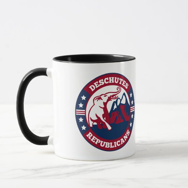 Deschutes Republicans 2023 NEW Logotyp Coffee Kopp (Vänster)