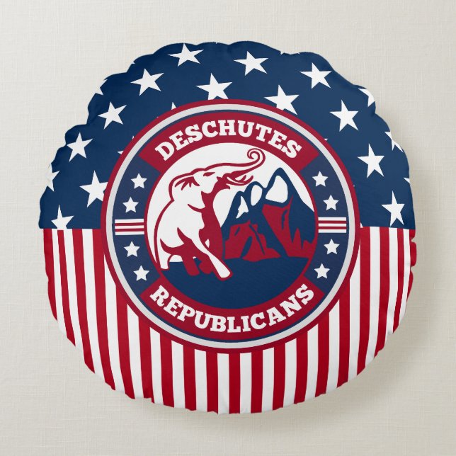 Deschutes Republicans Round Dekorativ kudde (Framsidan)