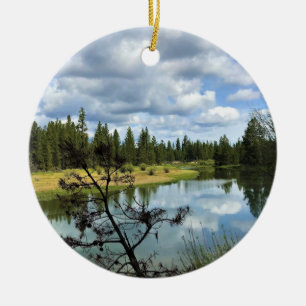 Deschutes River, ELLER Julgransprydnad Keramik