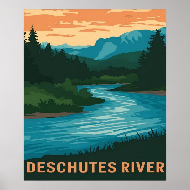 Deschutes River Oregon Poster (Framsidan)