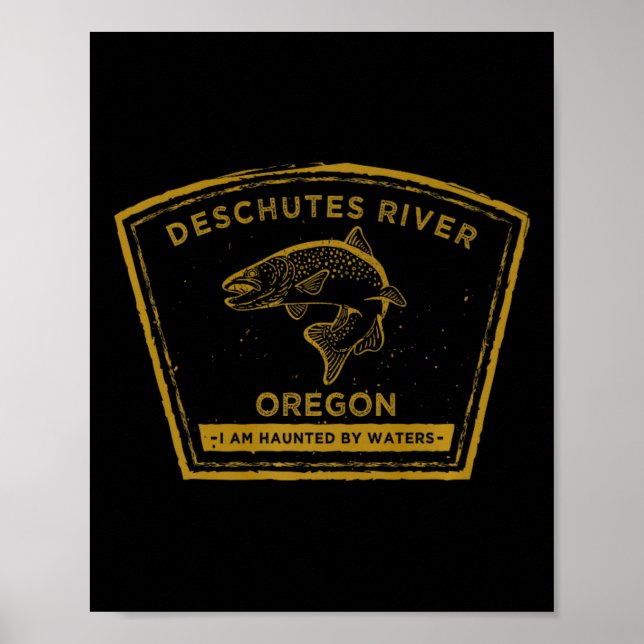Deschutes River Oregon Premium flugfiske  Poster (Framsidan)