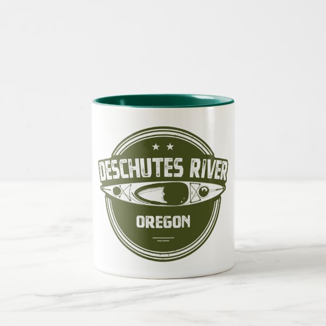Deschutes River, Oregon Två-Tonad Mugg (Center)