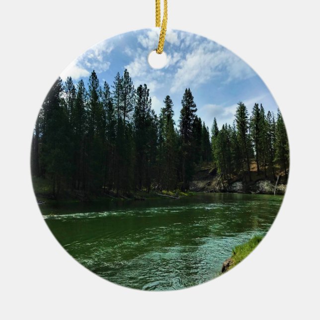 Deschutesfloden, Oregon Julgransprydnad Keramik (Framsidan)