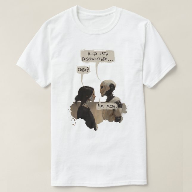 Desconectado (Com frase) T Shirt (Design framsida)