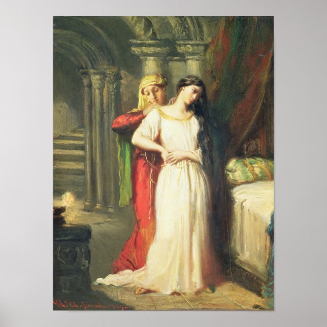 Desdemona Retiring to her Bed, 1849 Poster (Framsidan)
