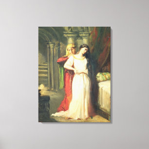 Desdemona som avgår till henne sängen, 1849 canvastryck