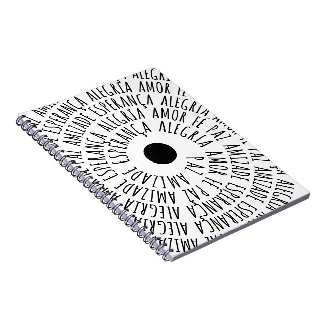 Desejos de Natal - Kärlek Fé Esperança Anteckningsbok (Högra Sidan)