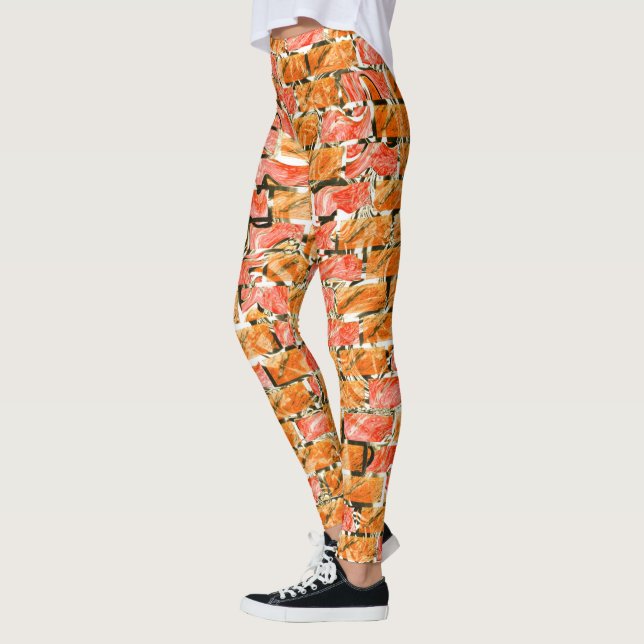 Desenho no estilo tijolos com Tom de brilho Leggings (Vänster)
