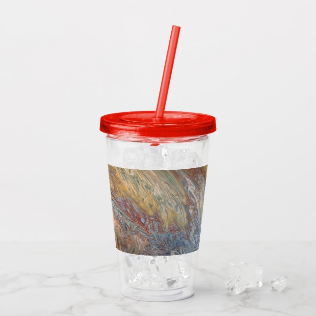 Desert Acrylic Pour Tumbler Take Away Mugg (Baksida Ice)