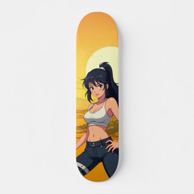 Désert Animé Japonais  Mini Skateboard Bräda 18,5 Cm (Framsida)