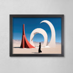 Desert Arcana: Oändliga ekoes Fototryck<br><div class="desc">Införandet av "Desert Arcana: Echoes of Infinity", ett slående tillägg till den visionära konstserien som smälter öknens nakna skönhet med abstrakter. På den här scenen stöter observatören på ett mörkt figur, som går mot en duo av stora strukturer som trotsar lagar av både allvar och dimension. Den första, en djärv...</div>