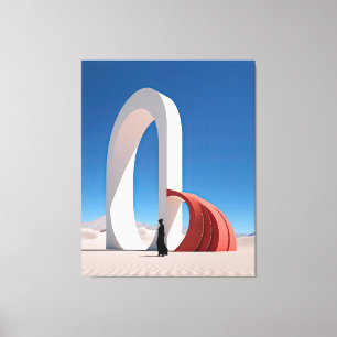 Desert Arcana: Spår av reflektion Canvastryck