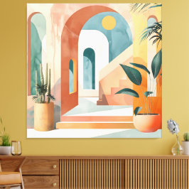 Desert Arches - Modern Abstrakt Architecture Canvastryck