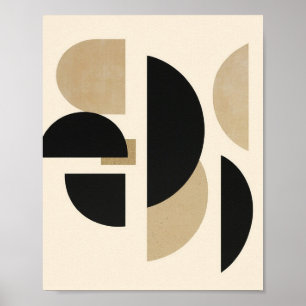 Desert Arches: Sammansättning i Black and Beige Poster