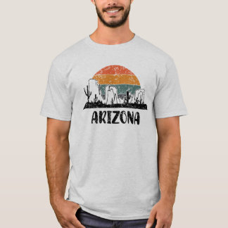 Desert Arizona Retro Sunset Manar T Shirt