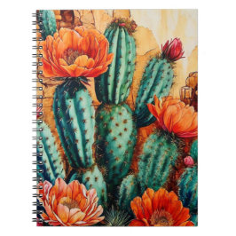 Desert Art | Blommar Cactus | Journal Anteckningsbok