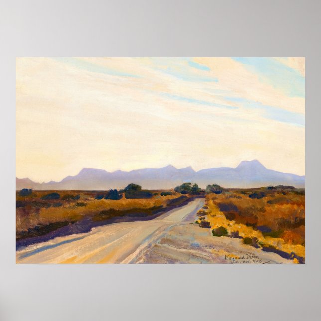 Desert Autumn av Maynard Dixon Poster (Framsidan)