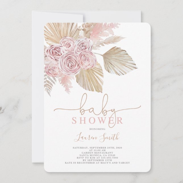 Desert, babydusch inbjudningar (Framsida)