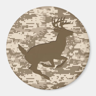 Desert Beige Digital Camouflage Hjort Camo Mönster Magnet