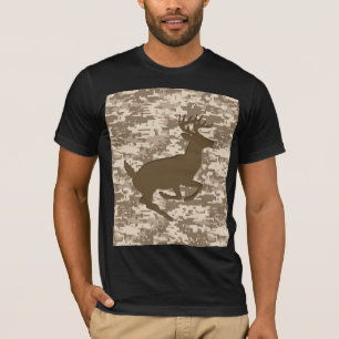 Desert Beige Digital Camouflage Hjort Camo Mönster Tee