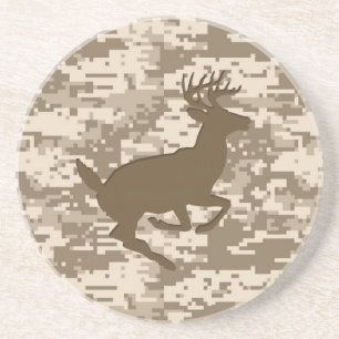 Desert Beige Digital Camouflage Hjort Camo Mönster Underlägg