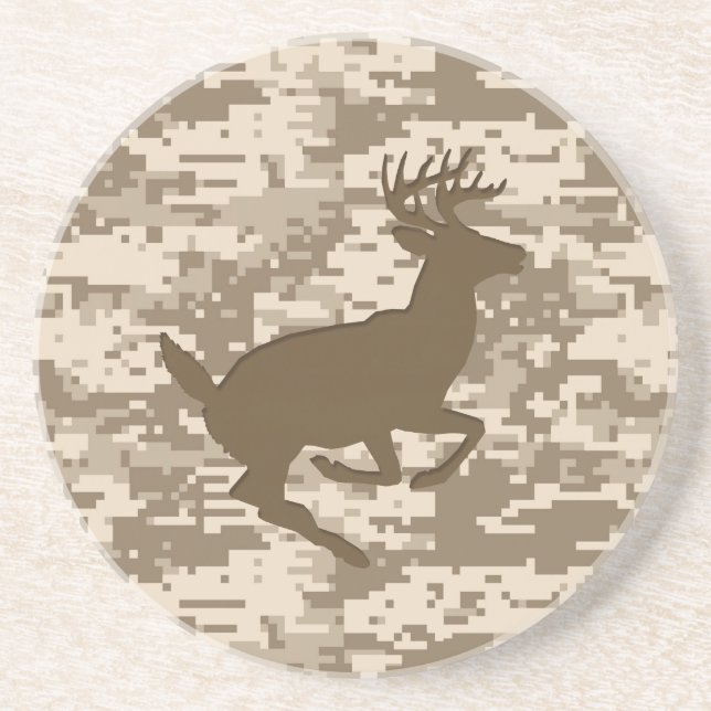Desert Beige Digital Camouflage Hjort Camo Mönster Underlägg (Framsidan)