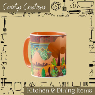 Desert, berg, Cactus Mugg