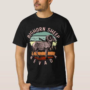 Desert Bighorn Sheep Species Vintage Nevada State T Shirt