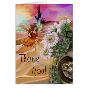 Desert Bloom Fairy Tack Hälsningskort
