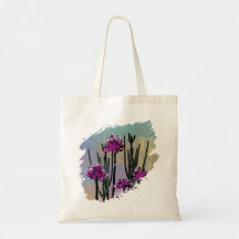 Desert Bloom Paint Splatter Tote Bag