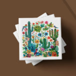 Desert Blooms Cacti Crescendo Kakelplatta<br><div class="desc">Välkomna till "Desert Blooms Cacti Crescendo", en av sex fängslande keramiska plattor från vår omhuldade samling. Varje platta är en hantverksmässig bild av öknens livskraftiga ekosystem, med en lush-sensemble av cacti, blommar och fauna i ett kalejdoskop av rik, takle färg. Pälsen "Cacti Crescendo", med sitt berikande brodery-stil-konstverk, kapslar in den...</div>