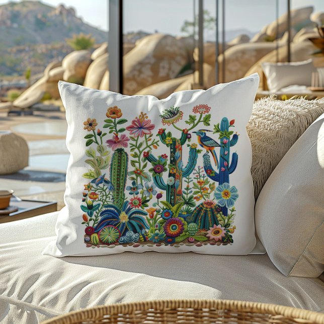 Desert Blooms Embroized Eden Kudde (Skapare uppladdad)