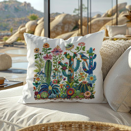 Desert Blooms Embroized Eden Kudde