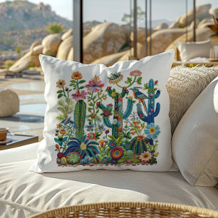 Desert Blooms Embroized Eden Kudde