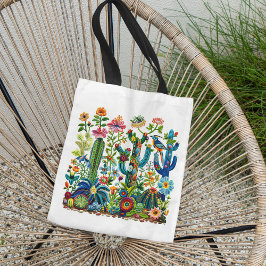 Desert Blooms Embroized Eden Tygkasse
