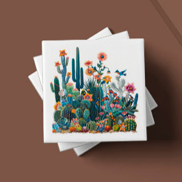 Desert Blooms Lush Mirage Kakelplatta