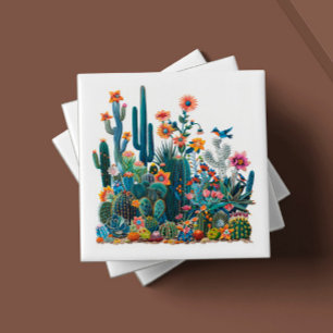 Desert Blooms Lush Mirage Kakelplatta