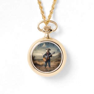 Desert Blues: A Meerkat's Denim Guitar Sylt, Armbandsur