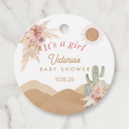 Desert Boho Girl Baby Shower Southwest Arizona Gåvor Etiketter