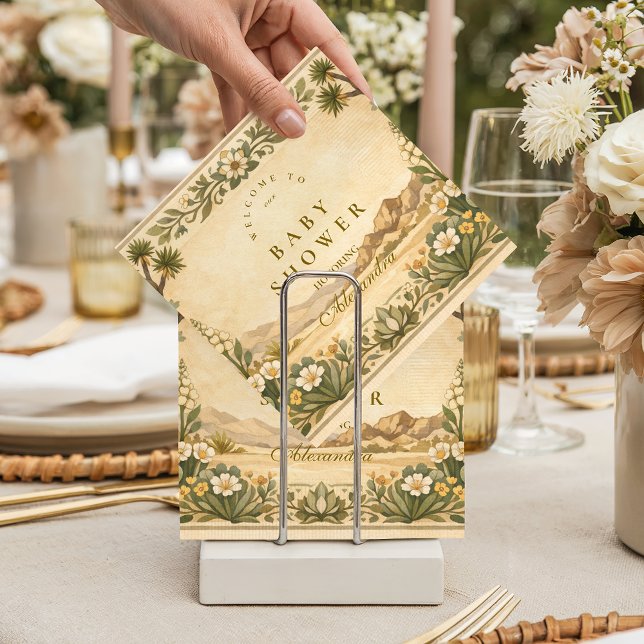 Desert Botanical Baby Shower Pappersservett (Skapare uppladdad)