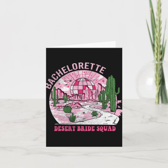 Desert Bride Squad Bachelorette Party Western Bach Kort (Framsida)