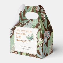 Desert Brown Retro Butterfly Garden Baby Shower