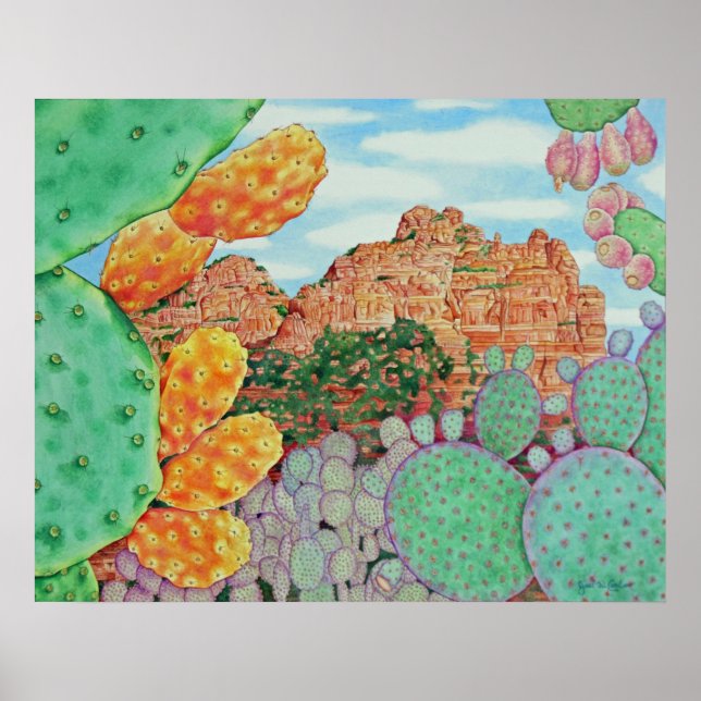 Desert Cacti Poster (Framsidan)