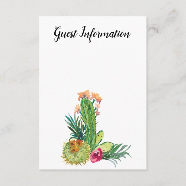 Desert Cactu, lägg till ditt eget foto, gästinform Tilläggskort (Framsida)