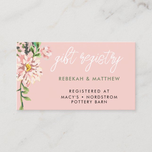 Desert Cactus Bloom Gift-register Visitkort (Framsida)