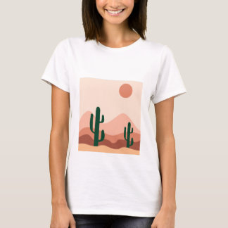 Desert cactus boho art t shirt