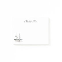 Desert Cactus Botanical Black White