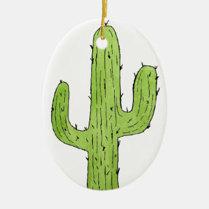 Desert Cactus Desert Plants Cactus Träd Design Julgransprydnad Keramik