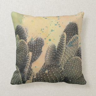Desert Cactus   Grönt Splatter Kudde