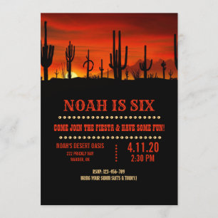 Desert Cactus-inbjudan Inbjudningar